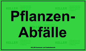 Hinweisschild Pflanzenabfälle