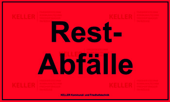 Hinweisschild Restabfälle